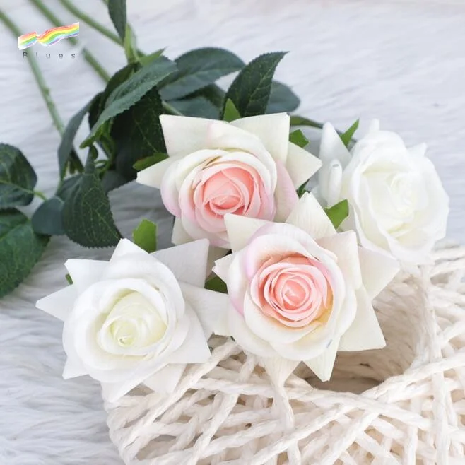 NB BLUES High quality real touch artificial roses light blue decoration eternal rose