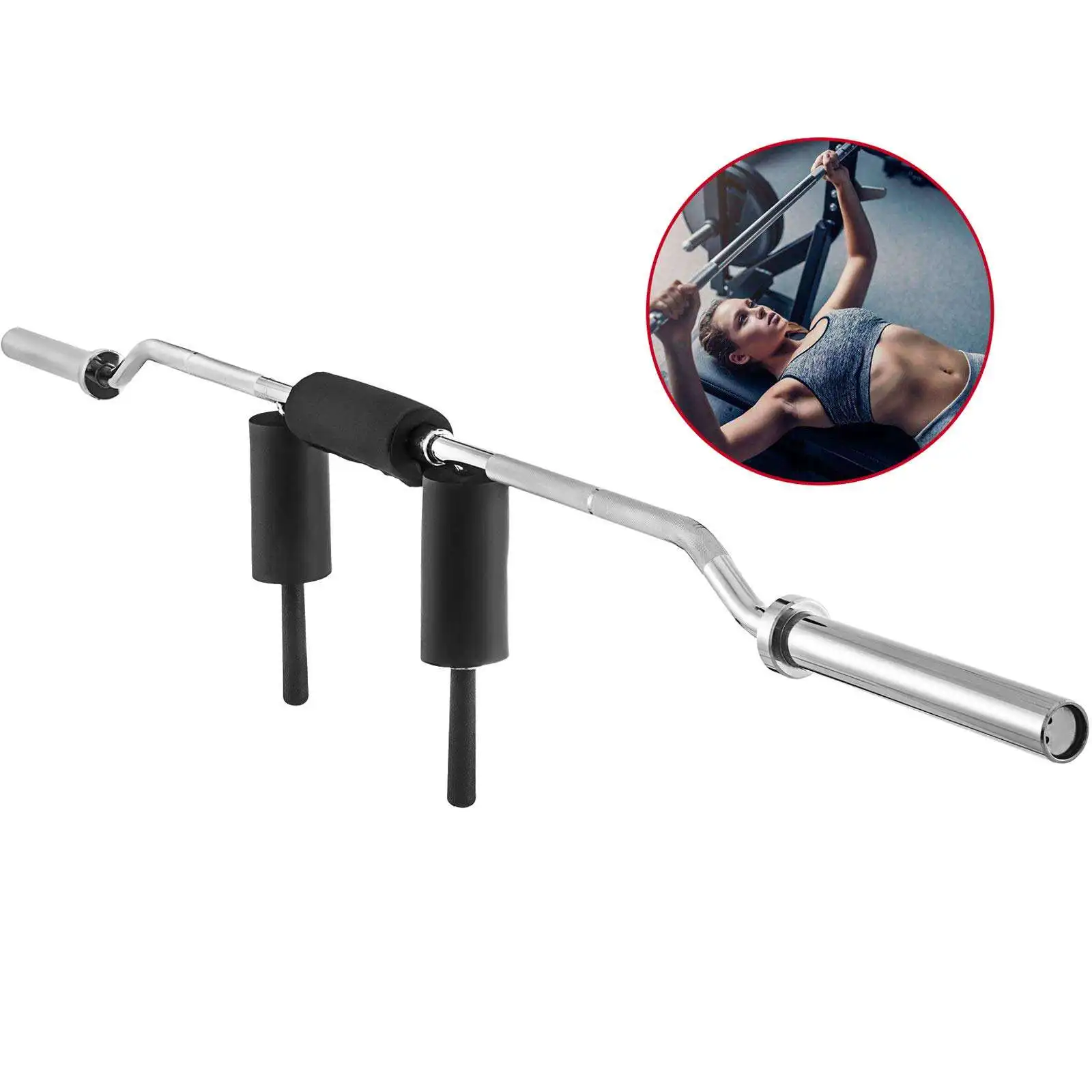 Factory Direct Price Gym Power Weightlifting 700lb Capacity 7 Ft Safety Squat Bar