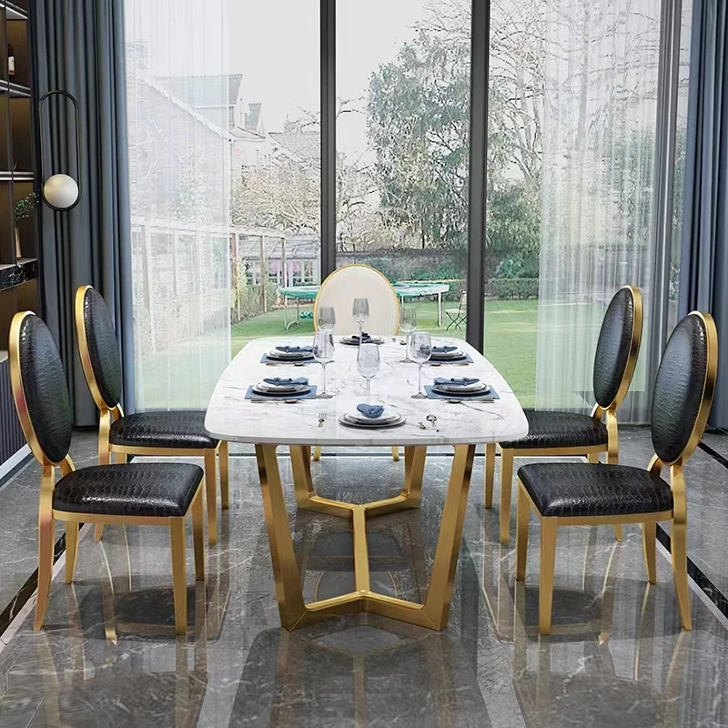 China Home Furniture Luxury Comtempary Marble Dining Table