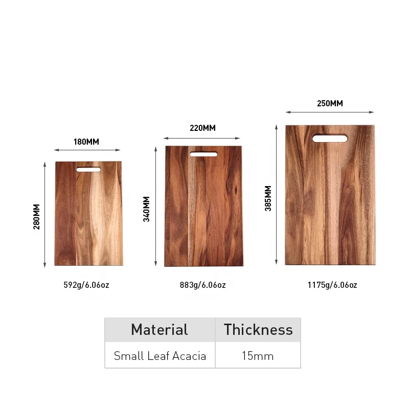 Hot sale Solid Acacia Wood Kitchen Cutting Chopping Boards Large Wholesale