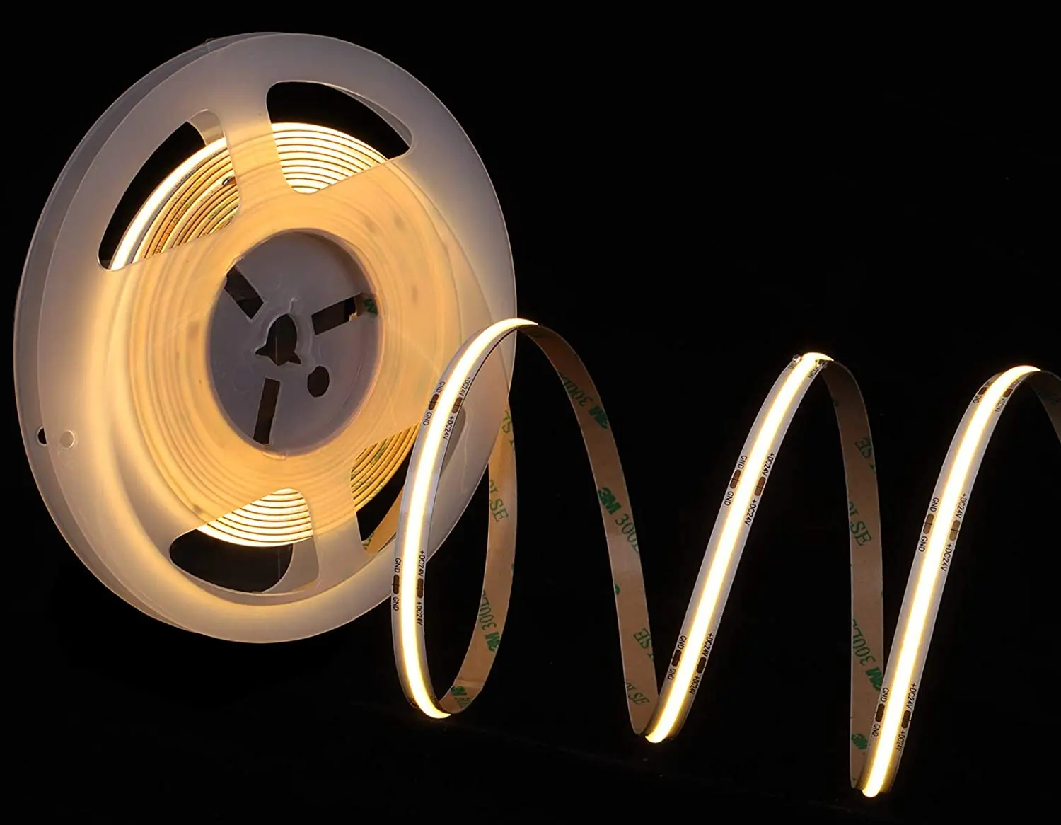 Низкое напряжение 12/24 в гибкая светодиодная лента Водонепроницаемая COB светодиодная полоса 378 светодиодные лампы низкое энергопотребление высокая яркость светодиодное освещение