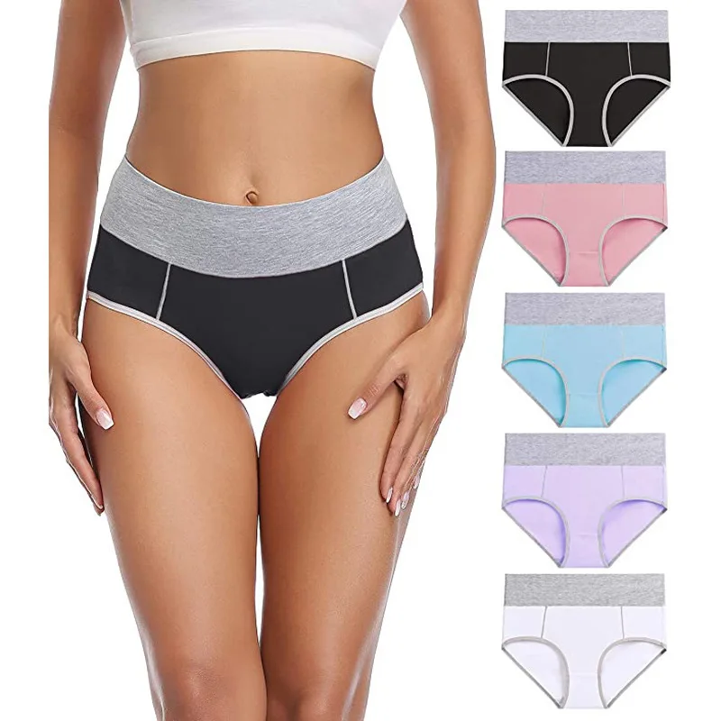 wholesale ladies soft high rise organic cotton underwears Women Period Panties Lingeries