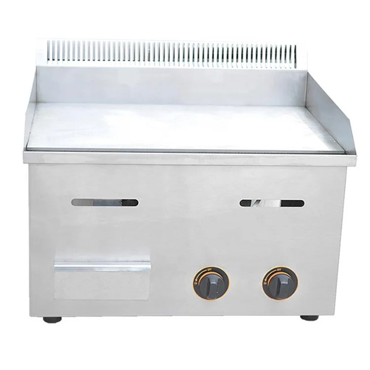 Restaurant Kitchen Stainless Steel Barbecue Grill Flat Plate Gas Griddle Commercial