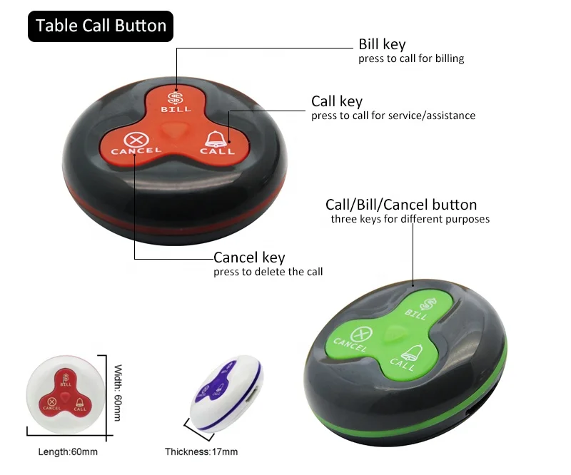 beach call center ordering paging system pager beeper wireless restaurant table buzzer with vibration and light