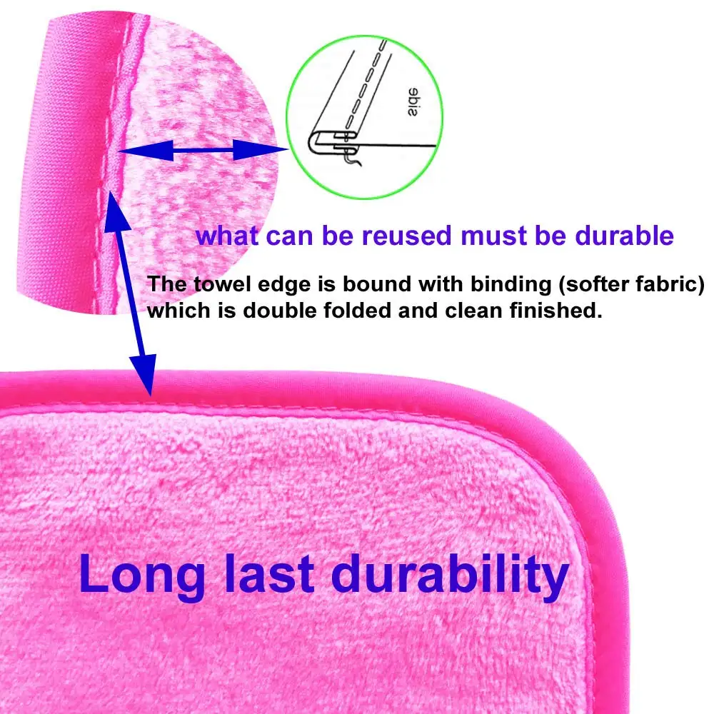 Microfiber Deep Cleaning Water Clean Make Up Eraser Makeup Remover Towel Miracle Face Erase Makeup Remover Face Cloths