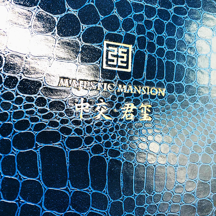 High End Glossy Textured Leather Hardcover Book with Customized box