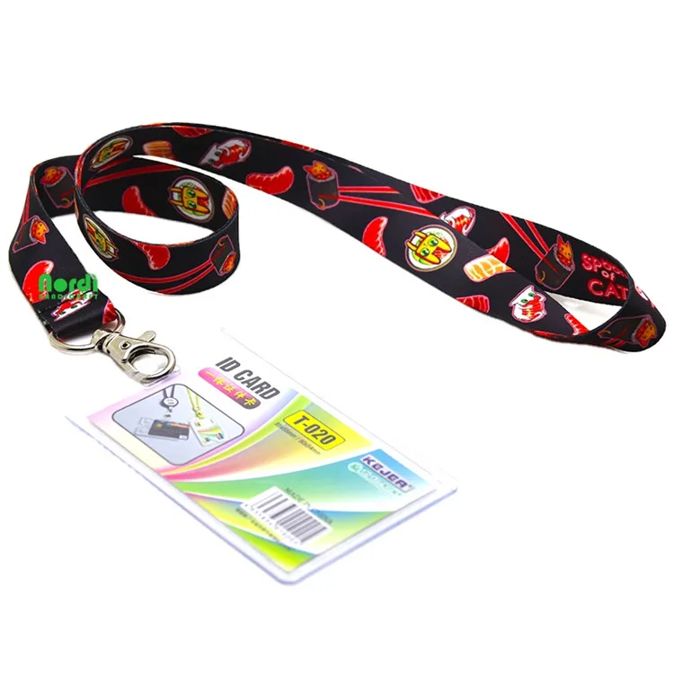 High Quality Custom Sublimation Printed Polyester Neck Lanyard Offset and Digital Printing Lanyard With Plastic Buckle