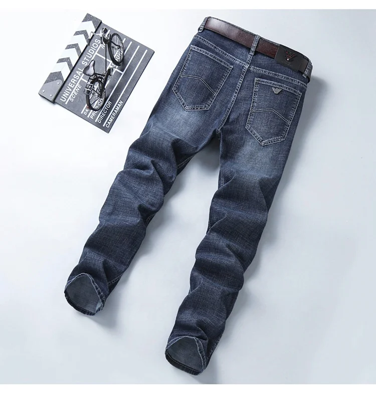 
YD - 854# OEM China wholesale winter business straight pantalone solid men jeans regular 