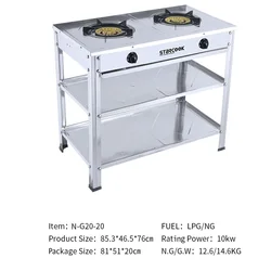 Stand Gas Stove Kitchen Cast Iron Burner Stainless Steel Gas Stove