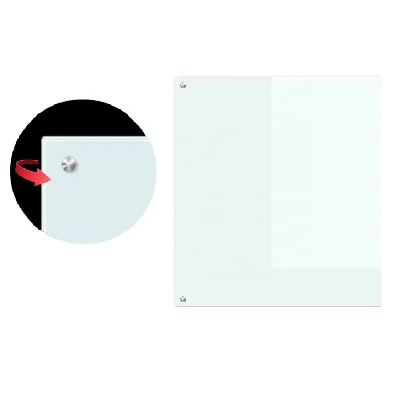 Hot Selling Large Sized Conference Room Demonstration Board Pure White Standard Glass Whiteboard