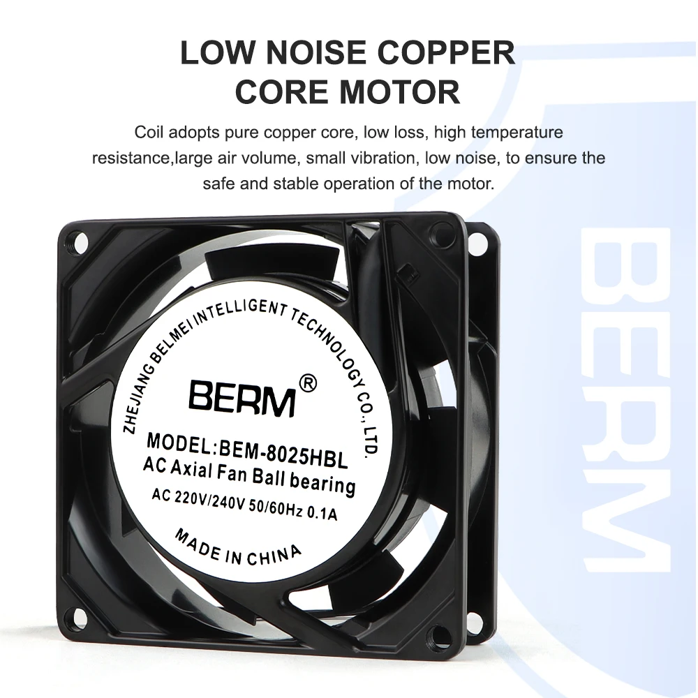 80*80MM Small axial fan AC 220V/240V Industrial cabinet cooling fan Small exhaust fan