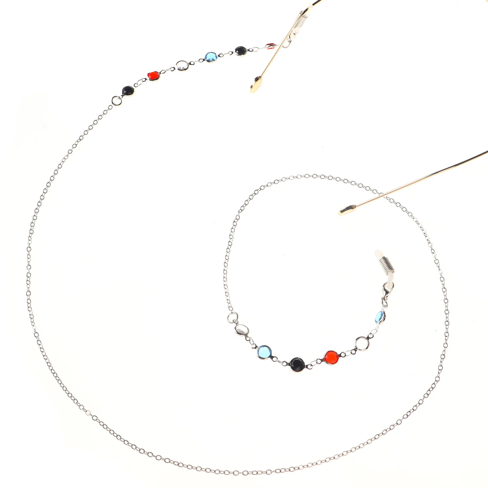 Crystal Glasses Chain Elegant Anti-slip Reading Chain Gold Plated Sunglasses Chain