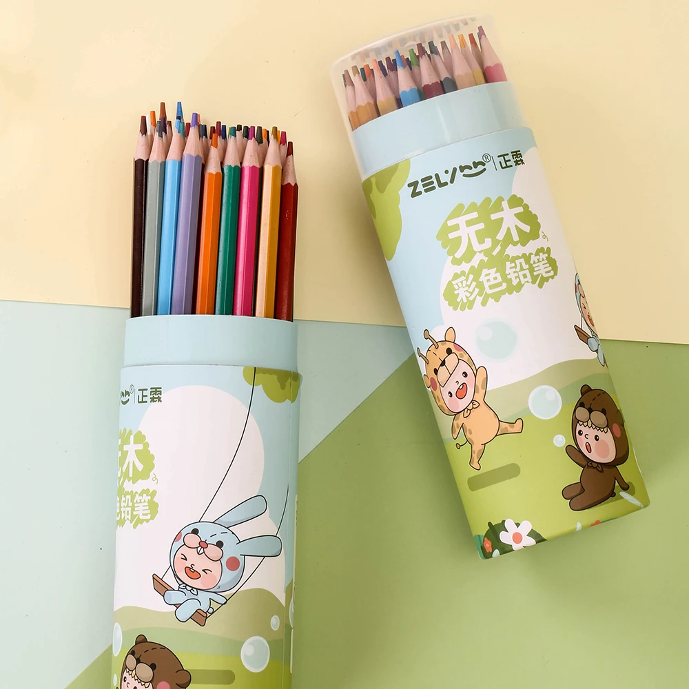 Hot sale 48 color professional artist tin box art set soft core colored pencils for coloring and sketching for adult children