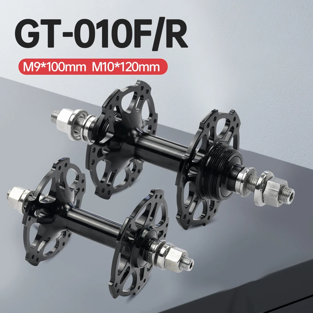 ARC Manufacturer GT-010F/R 100mm 120mm High Quality Aluminum Black Fixed Bike Hubsets 24 Hole Fixed Gear Track Bike Bearing Hub