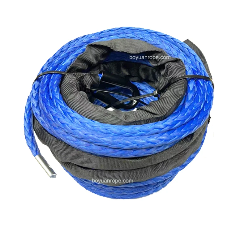 High Strength 15MM 20MM 30MM UHMWPE 12 Strand Winch Rope For Towing