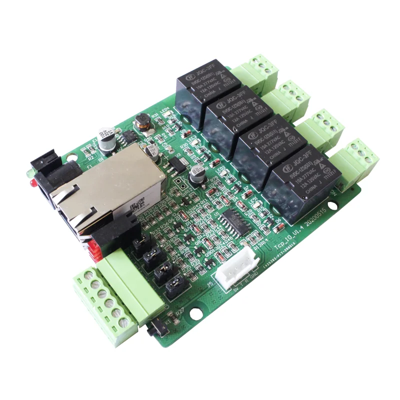 Ethernet Network Interface TCP/IP Control 4-way switch Board Relay Board