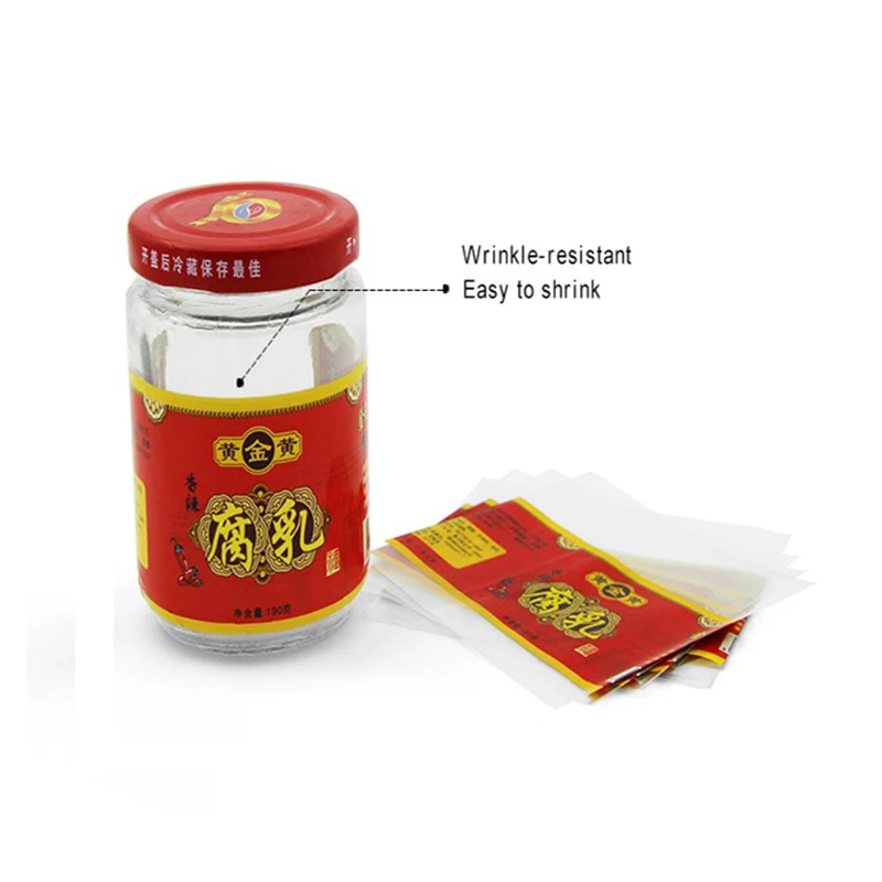 Heat Shrink Label Pvc Shrink Wrap Bottle Labels Custom Printed PVC/PET Plastic Heat Wrap Shrink