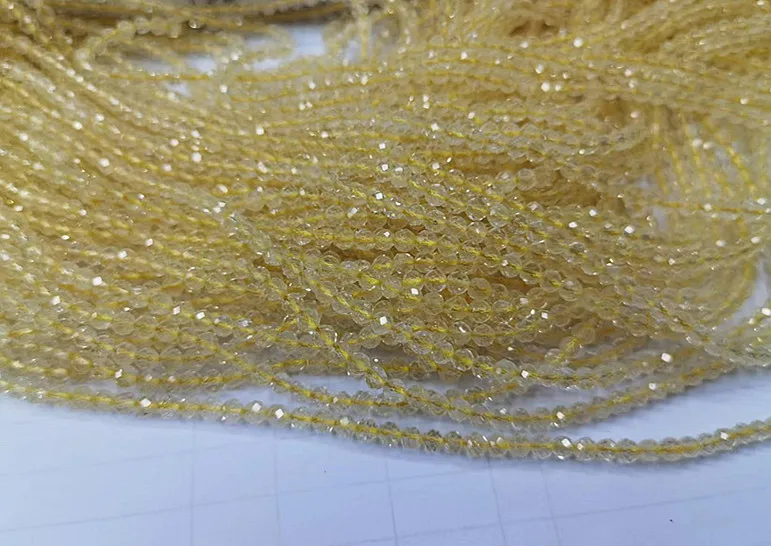 Natural Smooth Charm Gemstone Faceted 4mm Olivine And Citrine Stone Loose Beads Cut Shape For Jewelry Making