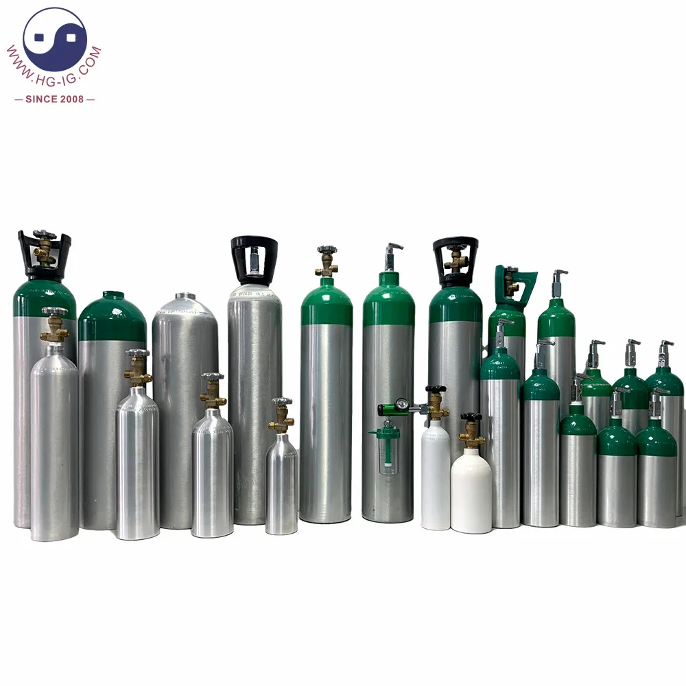 Industrial Use High Pressure 150 Bar Argon/Nitrogen/Oxygen Industrial Gas Cylinder Aluminium Oxygen Cylinder