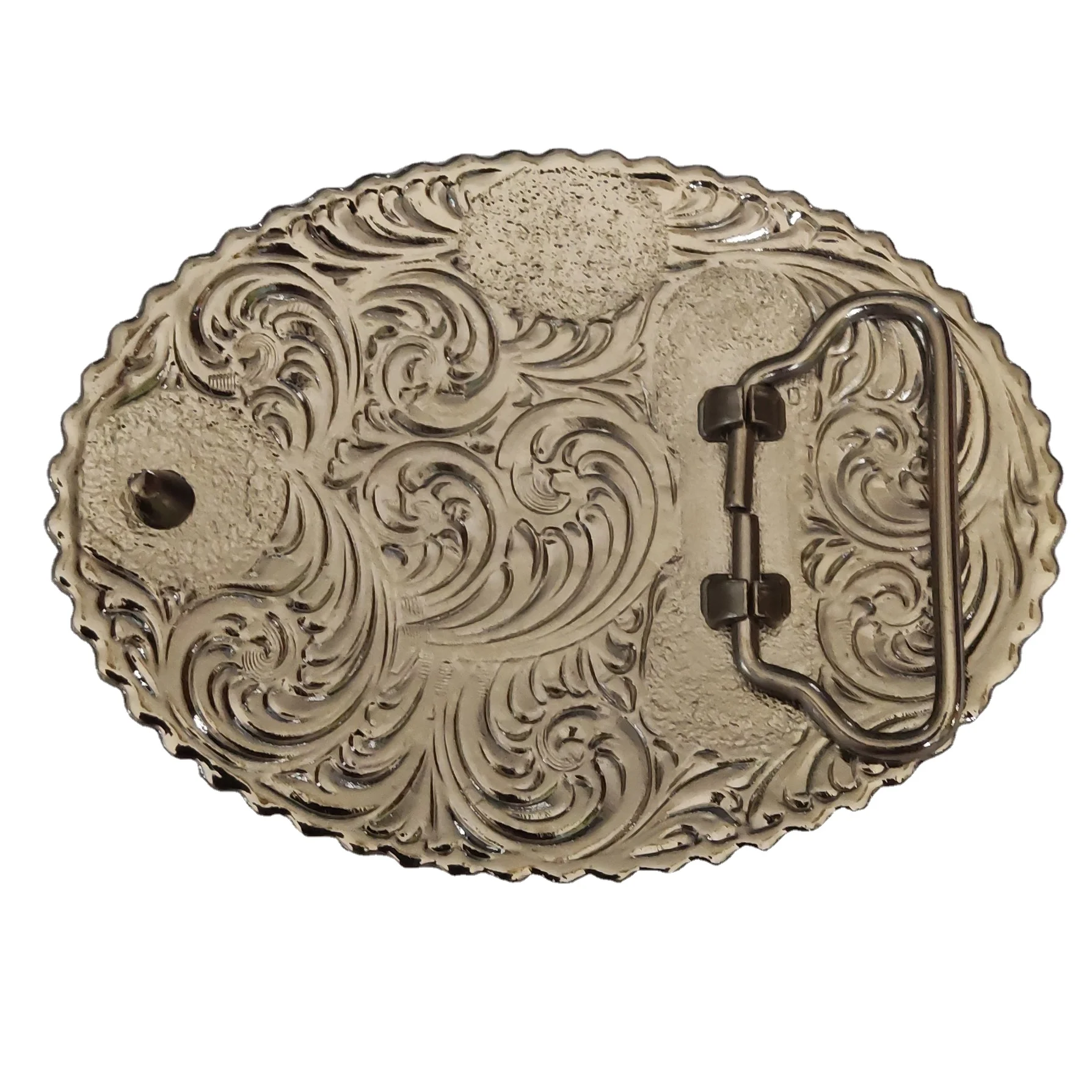 Custom design vintage cowgirl cowboy western belt buckle