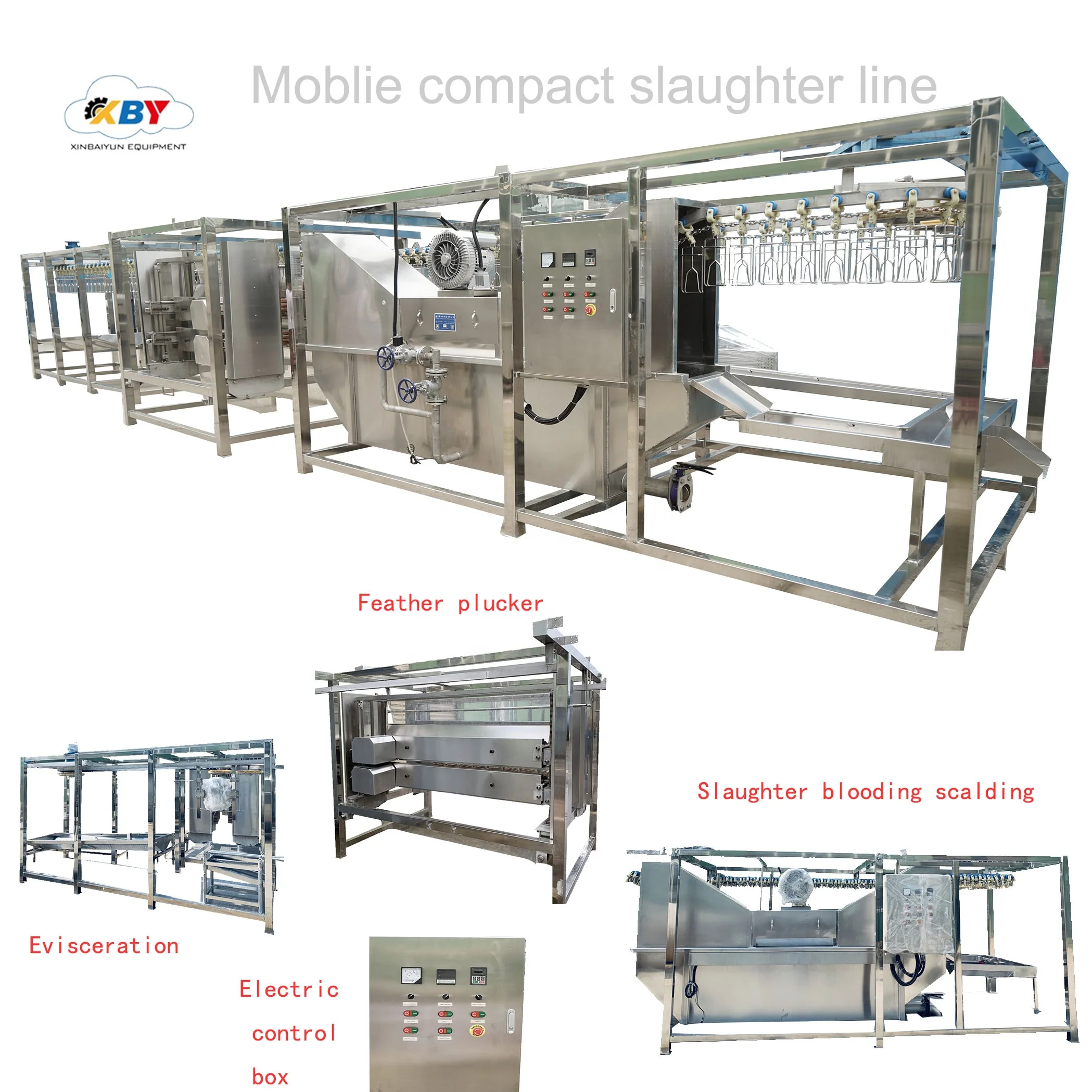 Complete modern chicken slaughter line  chicken slaughter machine in meat processing plant poultry slaughtering equipment
