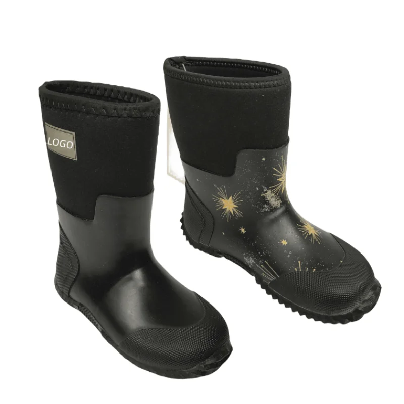 2023 Kids Rain Boot Manufacturer Best Quality Outdoor Rubber Baby Wellies Rain Gum Boots for Child