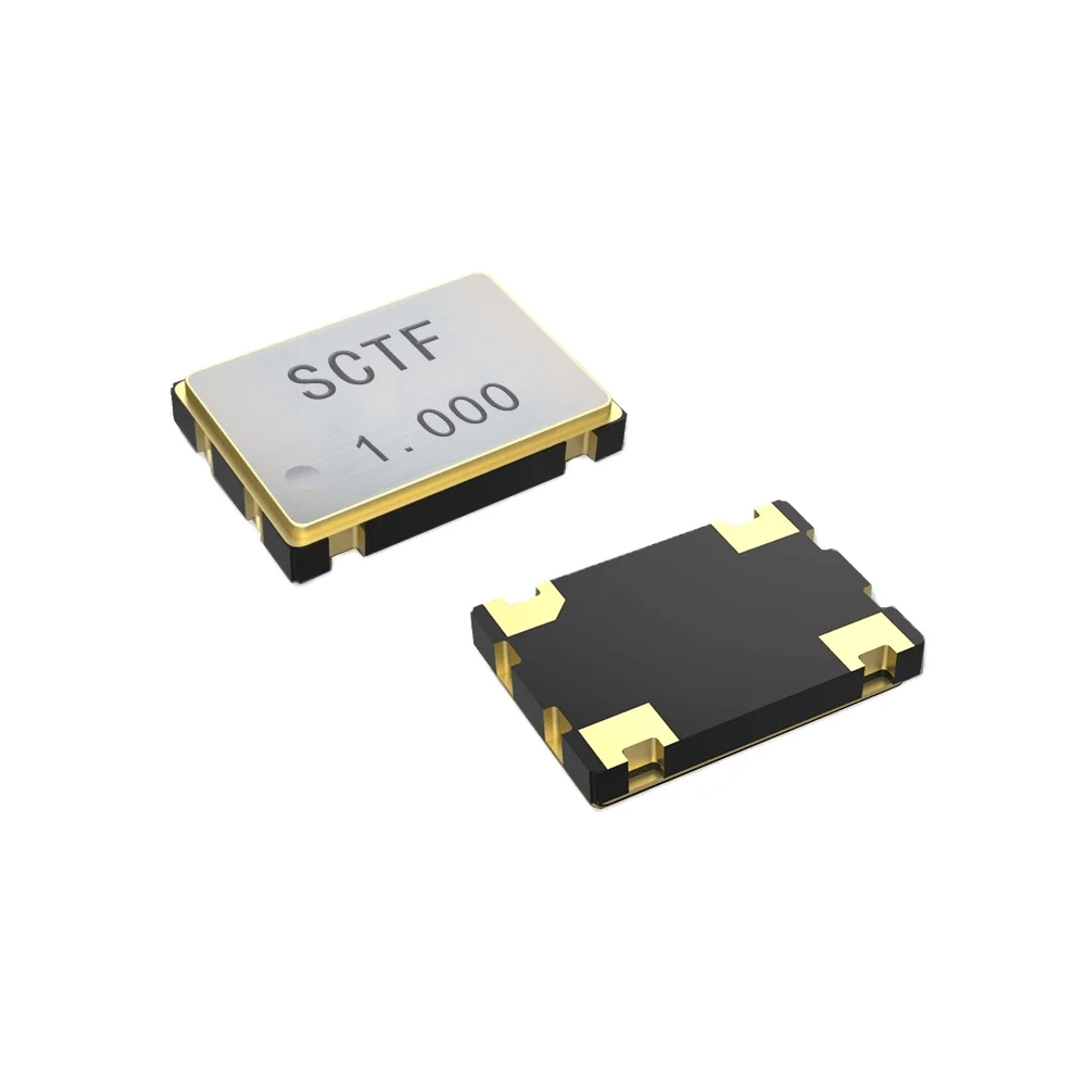 SCTF 1.000MHz Quartz Crystal Oscillator XO 1MHz 15pF CMOS 3.3V 4-Pin 7.0*5.0mm SMD Bulk