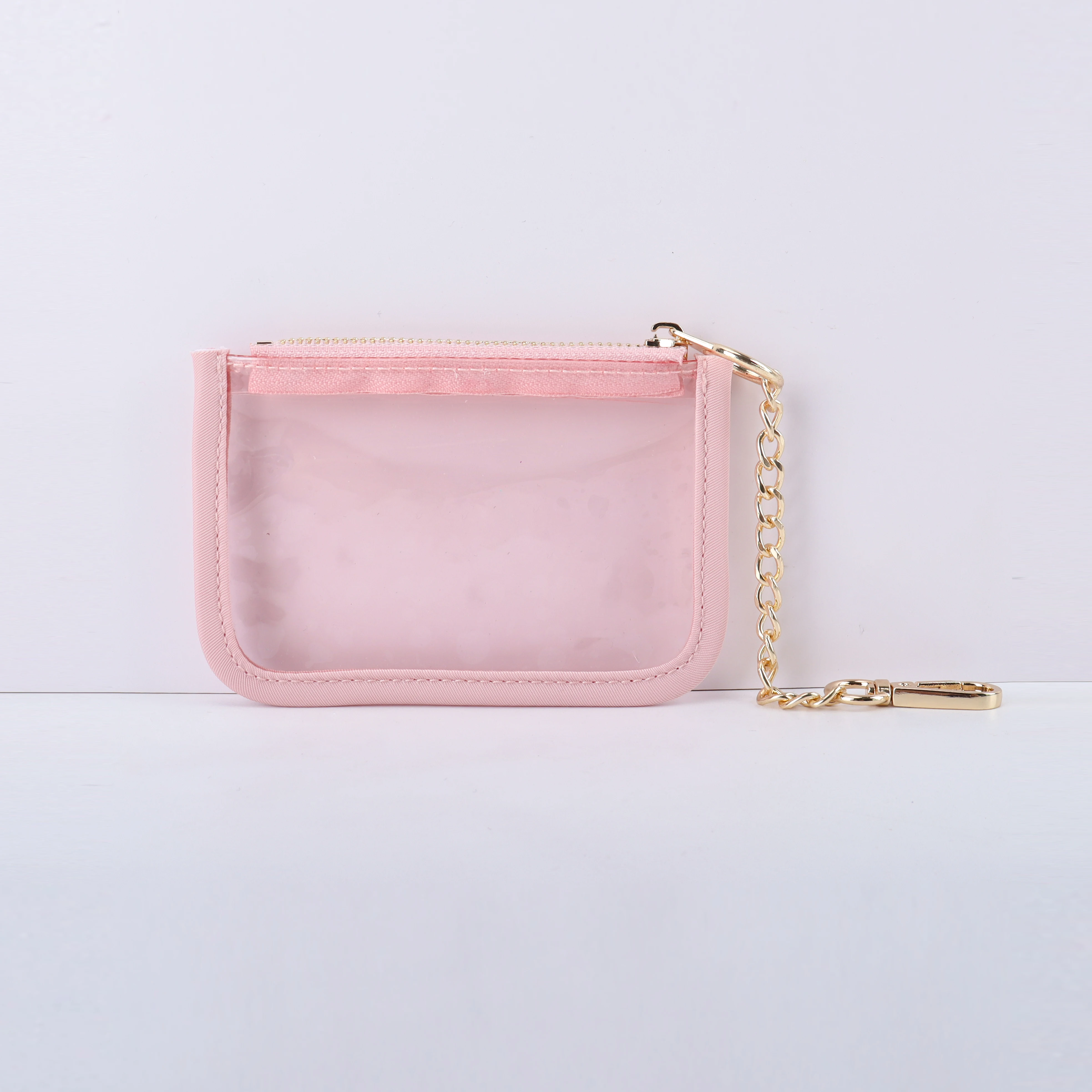 Keymay Summer New Type RTS Cute 6 Colors PVC Coin Purse Keychain PVC Wallet Girls Tote Clear Purse