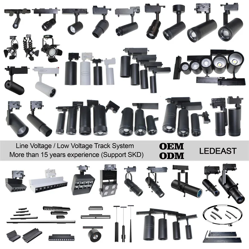 LEDEAST ZD20 Customize 24V 48V Tuya Dali TRIAC Smart Dimmable Magnetic Folding Track light For Interior Lighting