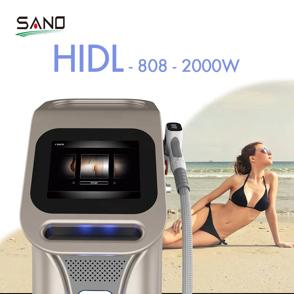 Diode Laser Hair Removal Machine Use 2000W High Power Handle 808nm Stationary Max -16 with CE Approved for Commerical and Home