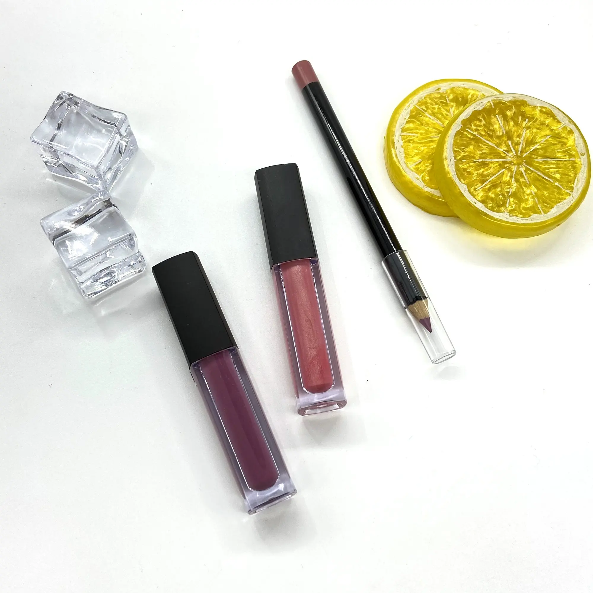Ready to ship new private label matte liquid lipstick set lip gloss with lip liner set
