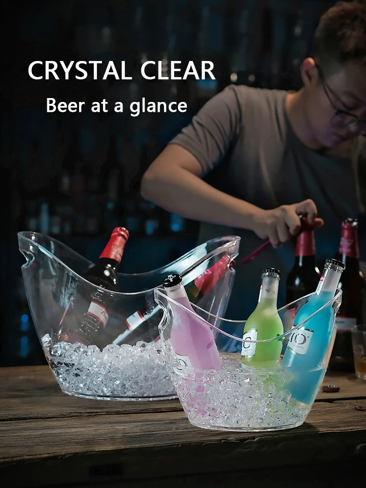 Барное ведро черная двойная стенка Chandon водка для шампанского акриловое