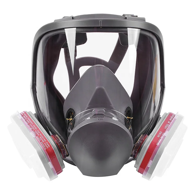 Direct Sale 6800 Full Face Rubber Particulate Respirator Gas Mask with Double Filters for Breathing Apparatus