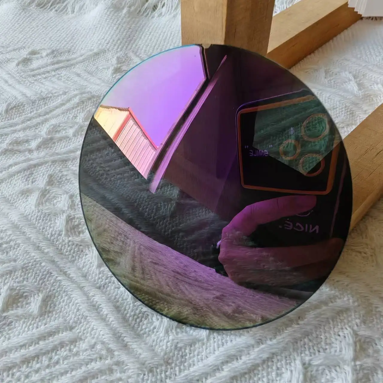 1.49 Polarized Grey Purple Mirror Cr39 Resin Polarize Single Vision Dazzle Mirror Optical Eyeglasses Lenses