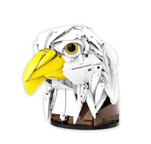 Forest animal head ornaments building block set, home decoration and desk display, send boys and girls birthday gifts.