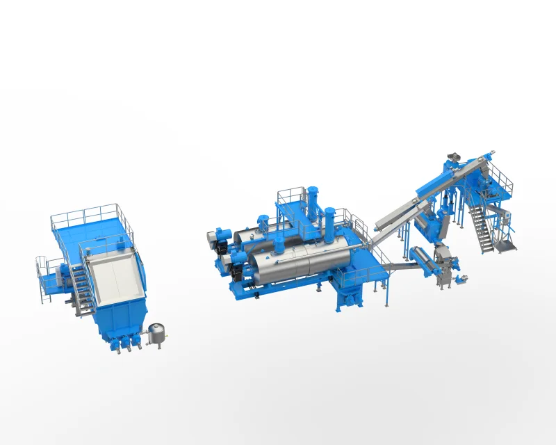 Rendering machine animal waste Animal waste treatment production line