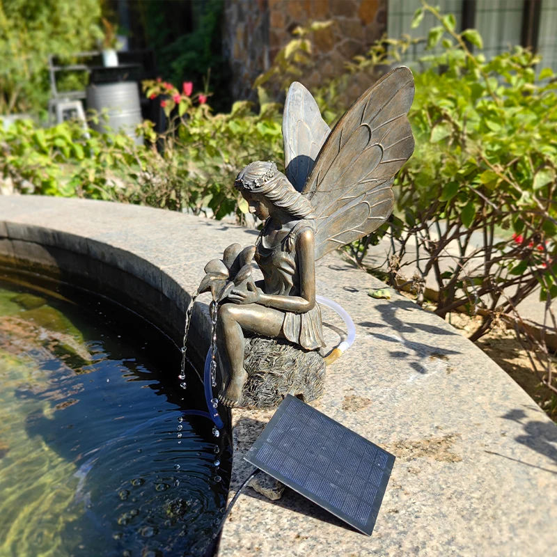 Hot sales miniature floating fountain solar waterfall fountain garden Floating waterfall fountain Small pump