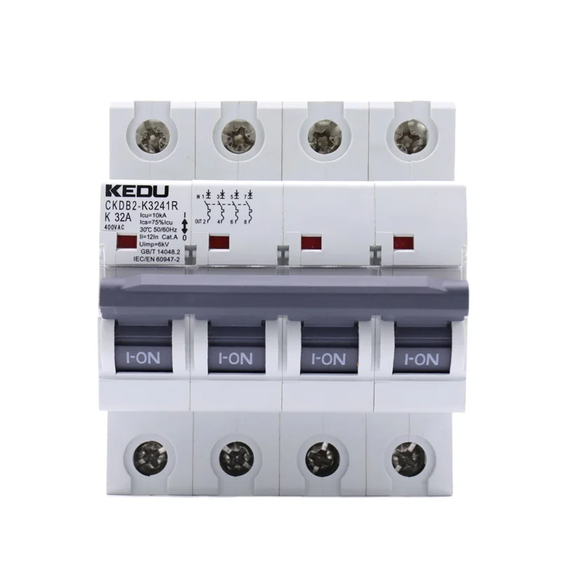 KEDU CKDB2-K3241 3P+N 32A 10kA MCB Miniature Circuit Breaker MCCB