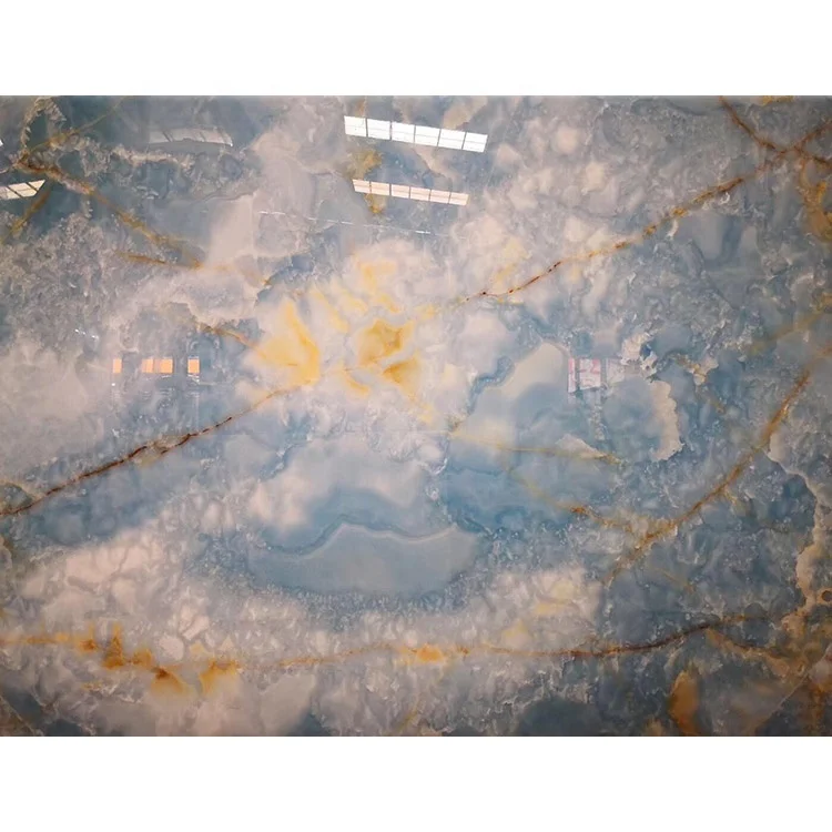 
Good prices natural decorative agate stone wall blue onyx marble tile 