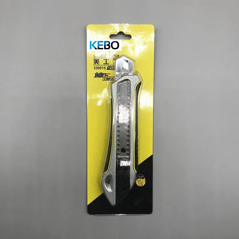 Walmart hot sales Zinc box cutter sliding blade utility safe snap off blade knife