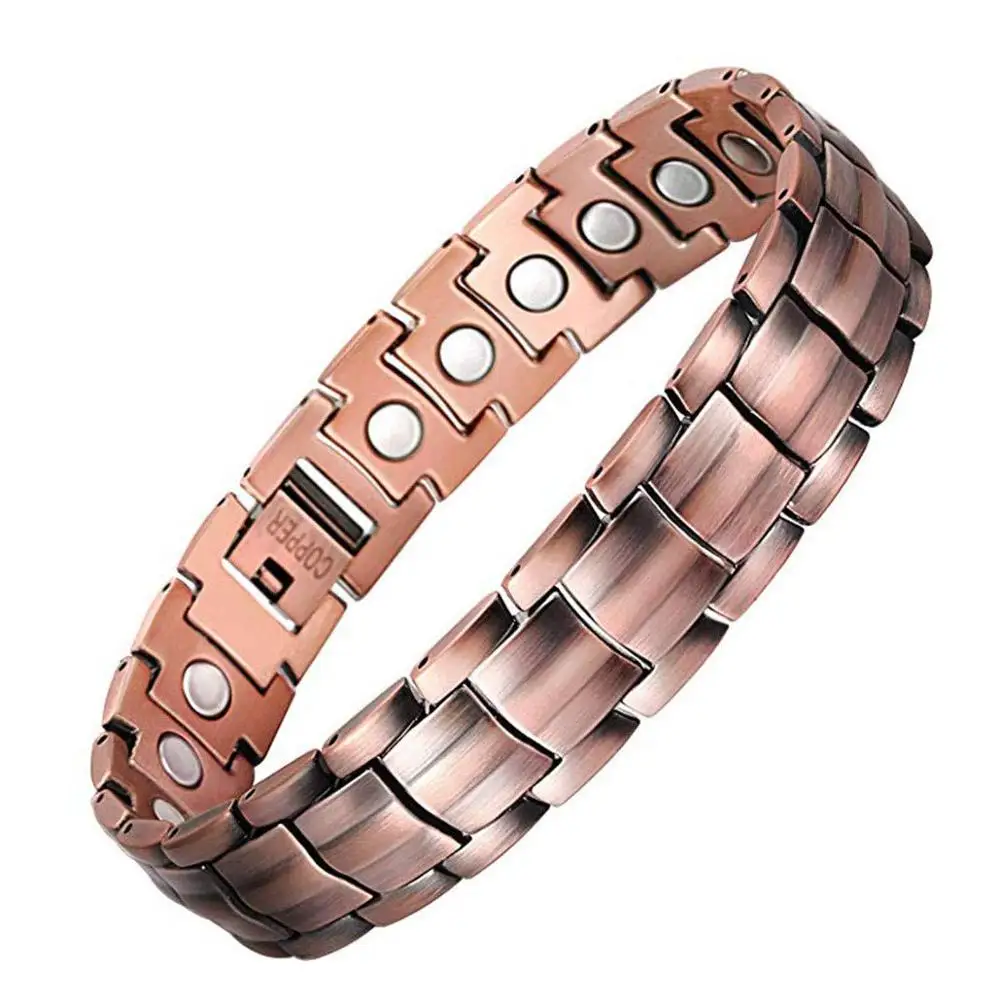 Bio Titanium Magnet Pure Copper Magnetic Therapy Bracelet for Pain Relief Arthritis Carpal Tunnel