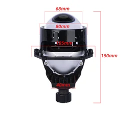 Non-destructive installation car projector 3.0 inch bi led laser headlight Universal H7 HB3 H4 car light modified LED headlight