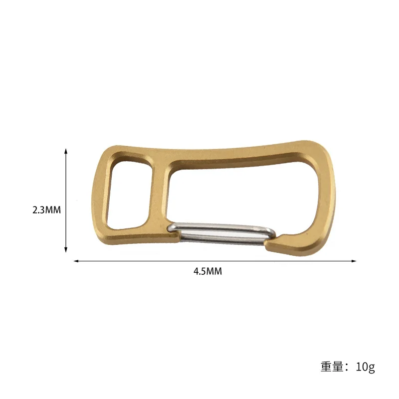 Наружная латунная пряжка для повседневного использования, многофункциональный высококачественный пружинный крючок, спортивный портативный брелок для ключей, карабин
