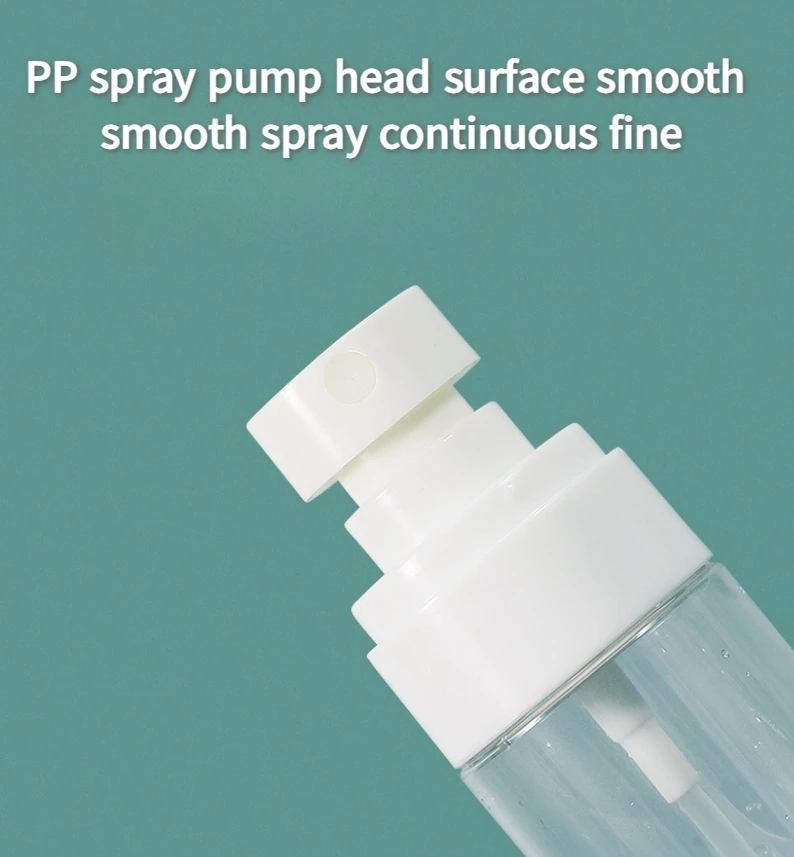 Cosmetic packaging 30ml 60ml 80ml 100ml 120ml clear white black amber pet plastic bottle with plastic spray cap