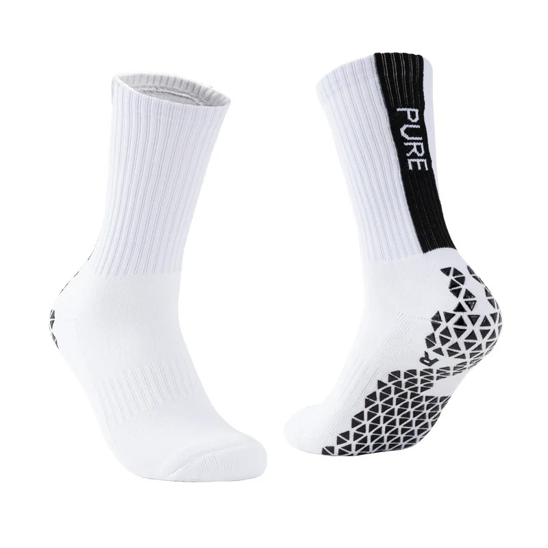 manufacturer custom nonslip premium sports coolmax softball soccer anti slip grip crew socks pink red green for men youth