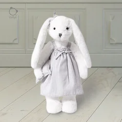 Custom super soft white stuffed animal plush toys bunny with long ears