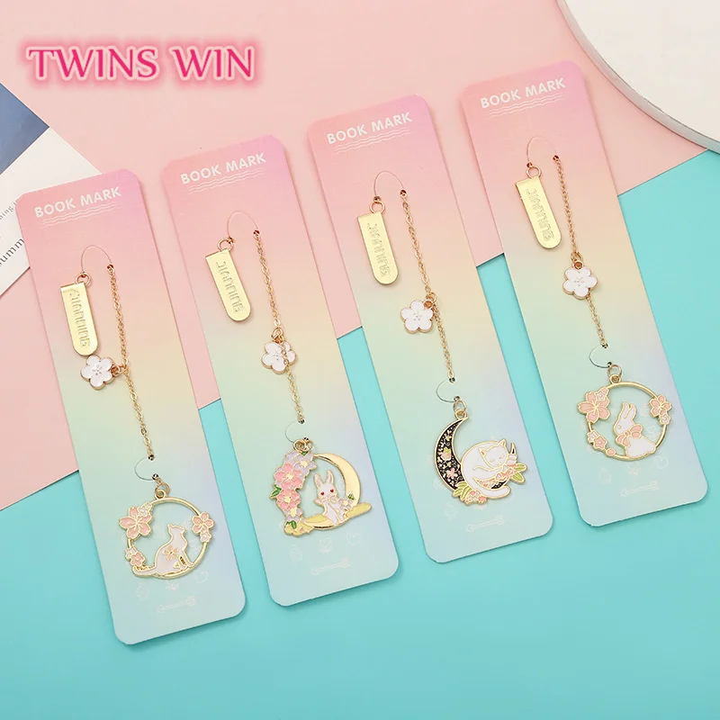 Cute Pet rabbit Alloy Bookmark Creative Metal Bookmark Small Fresh Student Bookclip Page Divider  831