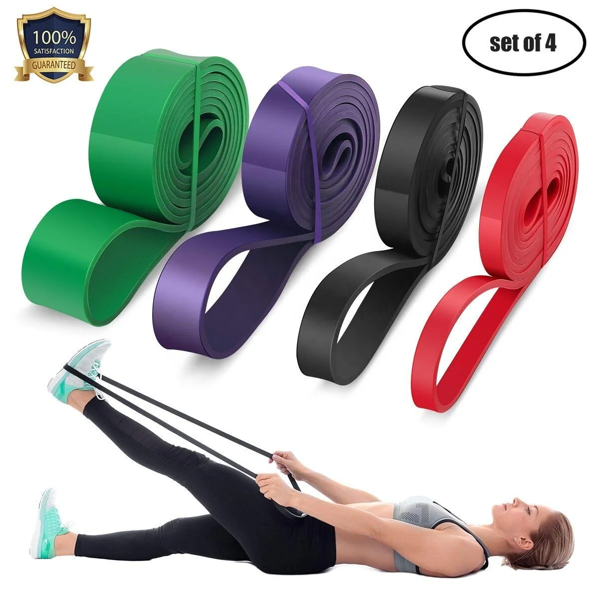 High quality Heavy Duty Resistance Stretch Bands Workout Exercise Pull Up Assist bands