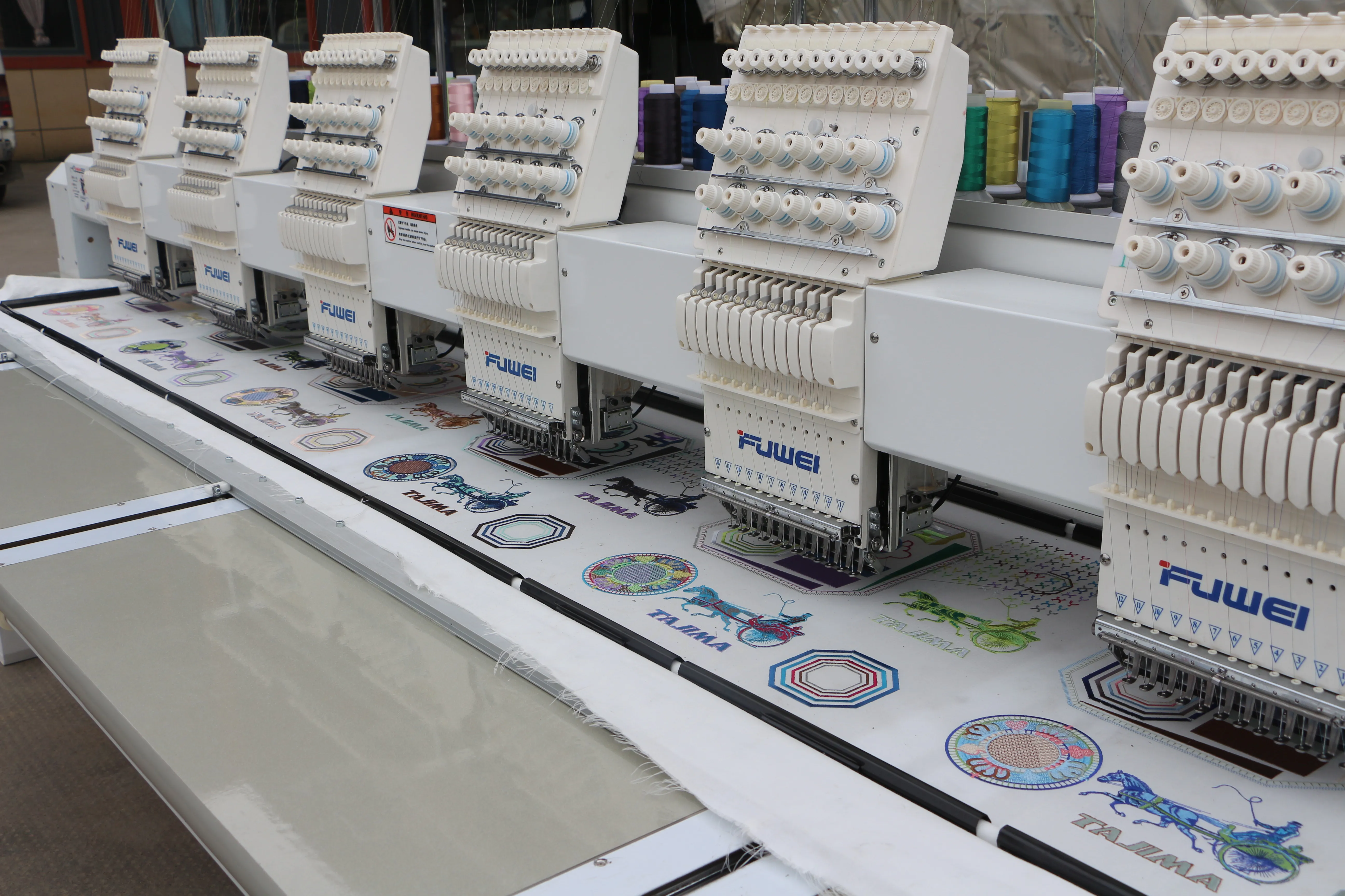 fuwei 2023  new ready 12/15 needles single head automatic color change hat embroidery machine app store for sale