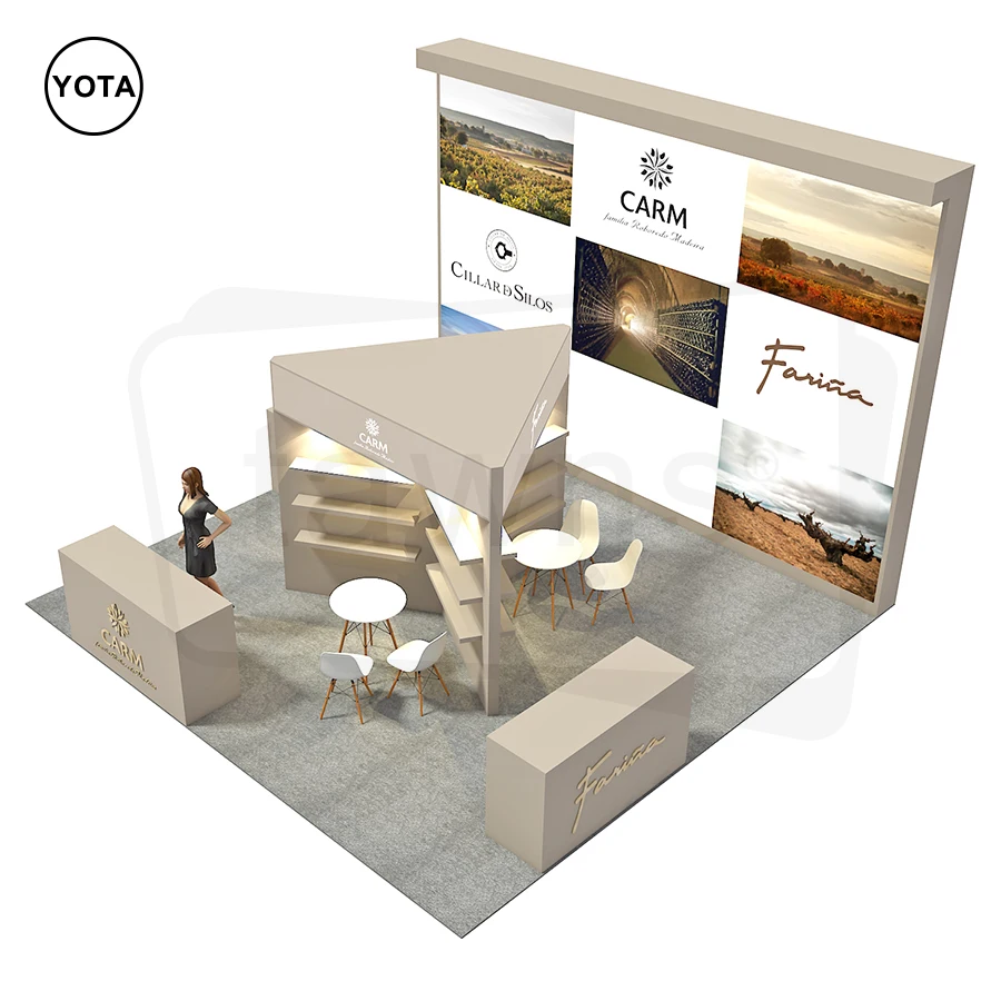 Tawns Tool Free Portable Aluminum Stand Custom Tension Fabric Backdrop Exhibition Booth Trade Show Booth Equipment Display Stand